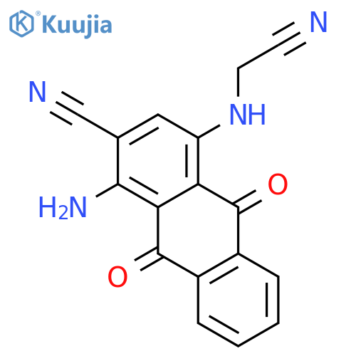 2-Anthracenecarbonitrile, 1-amino-4-[(cyanomethyl)amino]-9,10-dihydro-9,10-dioxo- structure