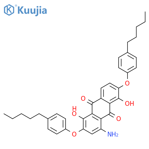 9,10-Anthracenedione, 4-amino-1,5-dihydroxy-2,6-bis(4-pentylphenoxy)- structure