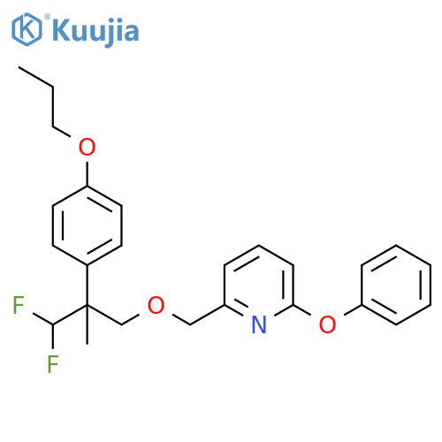 Pyridine,2-[[3,3-difluoro-2-methyl-2-(4-propoxyphenyl)propoxy]methyl]-6-phenoxy- structure
