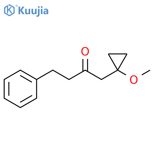 2-Butanone, 1-(1-methoxycyclopropyl)-4-phenyl- structure
