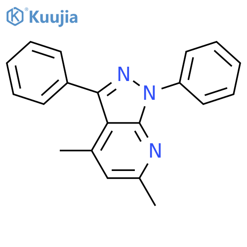 4,6-dimethyl-1,3-diphenylpyrazolo[3,4-b]pyridine structure