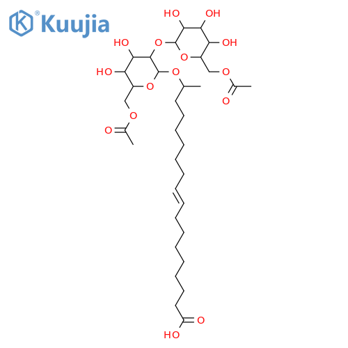17-Hydroxy-9-octadecenoic acid; (9Z,17S)-form, [6-O-Acetyl-β-D-glucopyranosyl-(1→2)-6-O-acetyl-β-D-glucopyranoside] structure