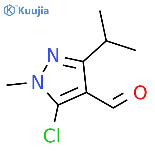 5-chloro-1-methyl-3-(propan-2-yl)-1H-pyrazole-4-carbaldehyde structure