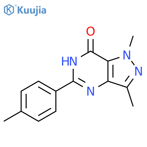 7H-Pyrazolo[4,3-d]pyrimidin-7-one,1,4-dihydro-1,3-dimethyl-5-(4-methylphenyl)- structure