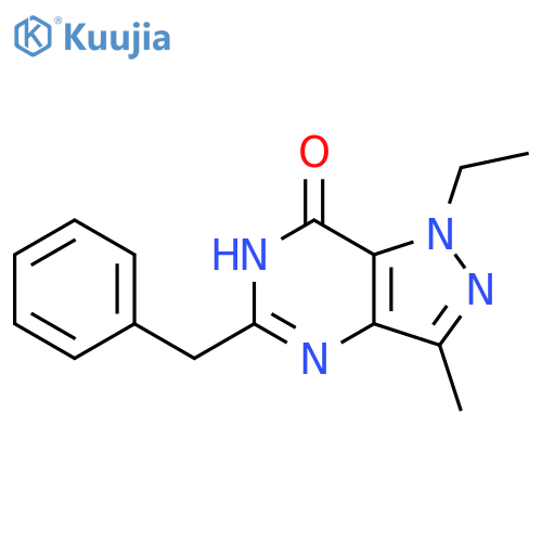 7H-Pyrazolo[4,3-d]pyrimidin-7-one,1-ethyl-1,4-dihydro-3-methyl-5-(phenylmethyl)- structure