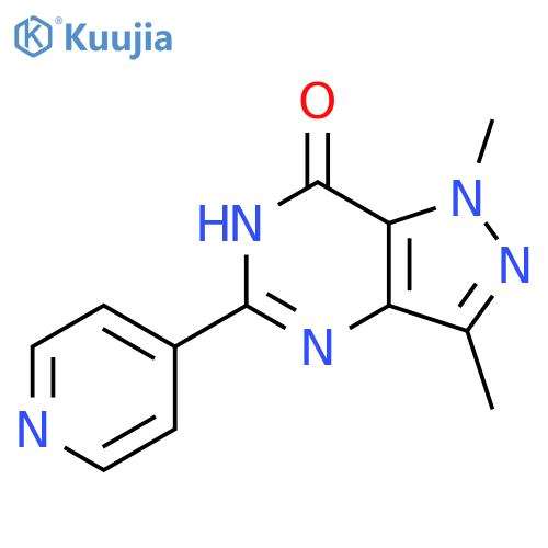 7H-Pyrazolo[4,3-d]pyrimidin-7-one,1,4-dihydro-1,3-dimethyl-5-(4-pyridinyl)- structure