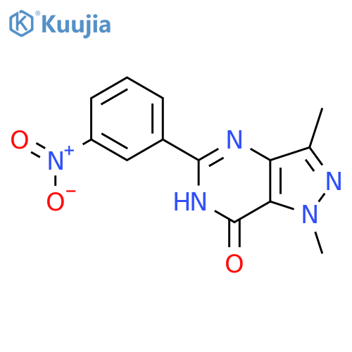 7H-Pyrazolo[4,3-d]pyrimidin-7-one,1,4-dihydro-1,3-dimethyl-5-(3-nitrophenyl)- structure