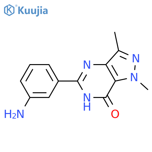 7H-Pyrazolo[4,3-d]pyrimidin-7-one,5-(3-aminophenyl)-1,4-dihydro-1,3-dimethyl- structure