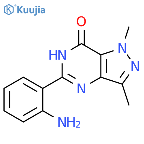 7H-Pyrazolo[4,3-d]pyrimidin-7-one,5-(2-aminophenyl)-1,4-dihydro-1,3-dimethyl- structure