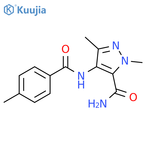 1H-Pyrazole-5-carboxamide, 1,3-dimethyl-4-[(4-methylbenzoyl)amino]- structure