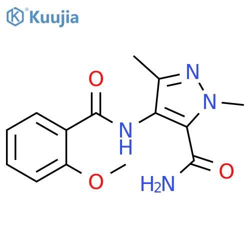 1H-Pyrazole-5-carboxamide,4-[(2-methoxybenzoyl)amino]-1,3-dimethyl- structure