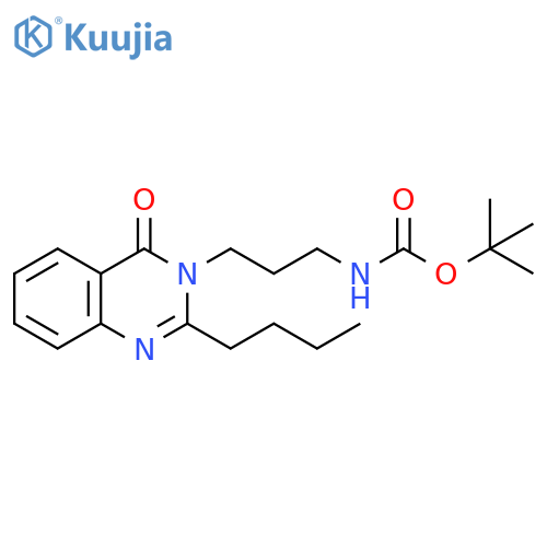 tert-butyl (3-(2-butyl-4-oxoquinazolin-3(4H)-yl)propyl)carbamate structure