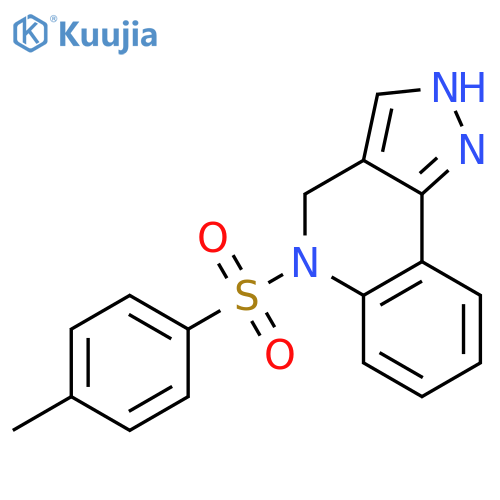 2H-Pyrazolo[4,3-c]quinoline, 4,5-dihydro-5-[(4-methylphenyl)sulfonyl]- structure