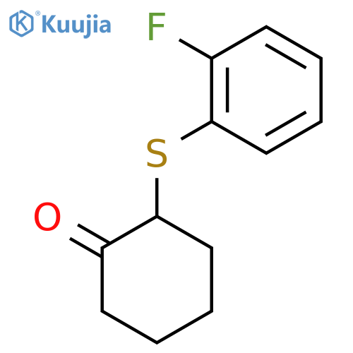 2-[(2-Fluorophenyl)sulfanyl]cyclohexan-1-one structure