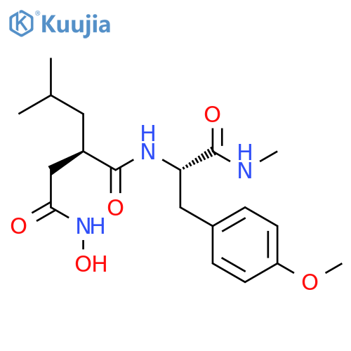 Butanediamide,N4-hydroxy-N1-[(1S)-1-[(4-methoxyphenyl)methyl]-2-(methylamino)-2-oxoethyl]-2-(2-methylpropyl)-,(2R)- structure