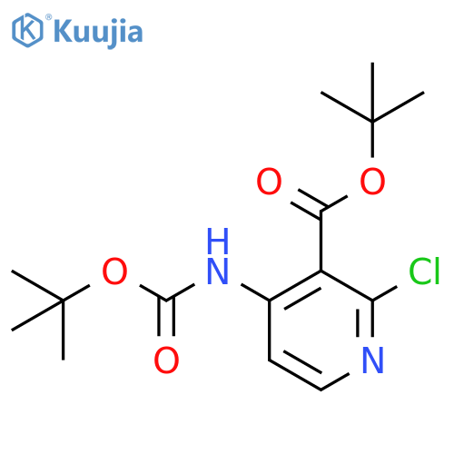 tert-butyl 4-((tert-butoxycarbonyl)amino)-2-chloronicotinate structure