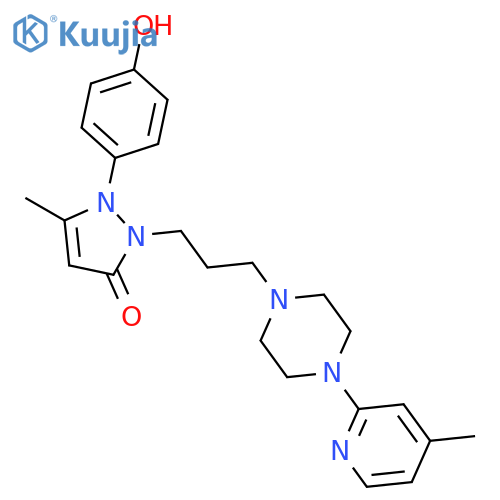 3H-Pyrazol-3-one,1,2-dihydro-1-(4-hydroxyphenyl)-5-methyl-2-[3-[4-(4-methyl-2-pyridinyl)-1-piperazinyl]propyl]- structure