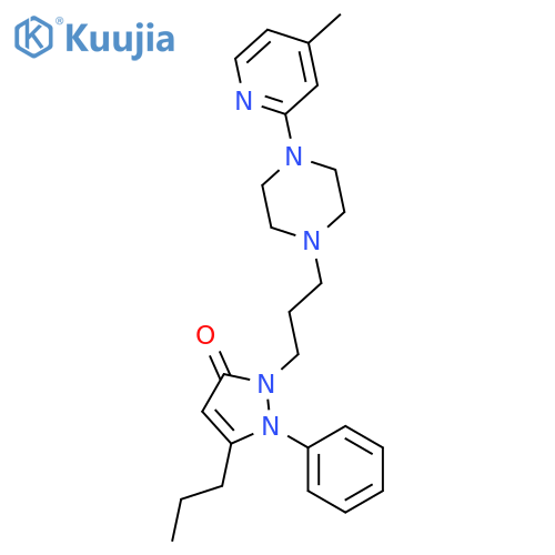 3H-Pyrazol-3-one, 1,2-dihydro-2-[3-[4-(4-methyl-2-pyridinyl)-1-piperazinyl]propyl]-1-phenyl- 5-propyl- structure