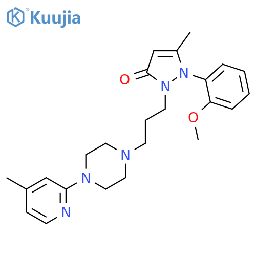 3H-Pyrazol-3-one, 1,2-dihydro-1-(2-methoxyphenyl)-5-methyl-2-[3-[4-(4-methyl-2-pyridinyl)- 1-piperazinyl]propyl]- structure