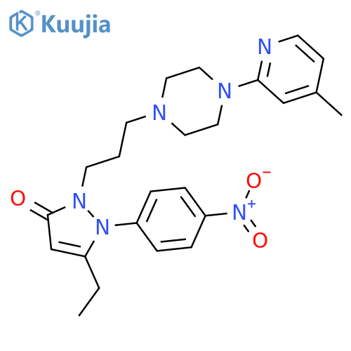 3H-Pyrazol-3-one,5-ethyl-1,2-dihydro-2-[3-[4-(4-methyl-2-pyridinyl)-1-piperazinyl]propyl]-1-(4-nitrophenyl)- structure