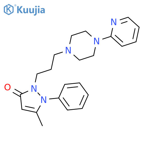 3H-Pyrazol-3-one, 1,2-dihydro-5-methyl-1-phenyl-2-[3-[4-(2-pyridinyl)-1-piperazinyl]propyl]- structure