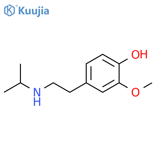 Phenol, 2-methoxy-4-[2-[(1-methylethyl)amino]ethyl]- structure