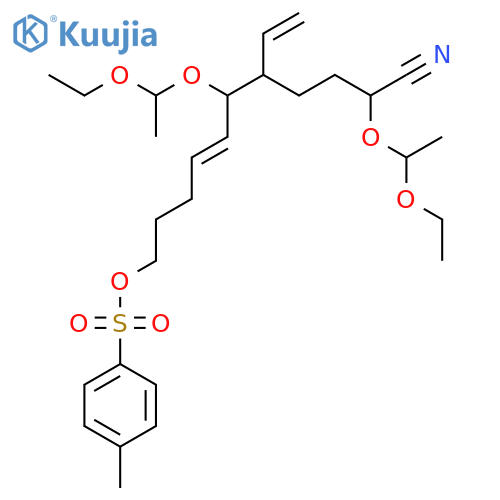 7-Undecenenitrile, 5-ethenyl-2,6-bis(1-ethoxyethoxy)-11-[[(4-methylphenyl)sulfonyl]oxy]- structure