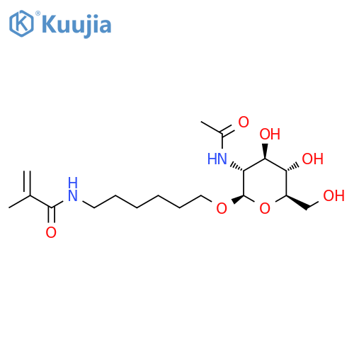 N-[6-[[2-(Acetylamino)-2-deoxy-β-D-glucopyranosyl]oxy]hexyl]-2-methyl-2-propenamide structure