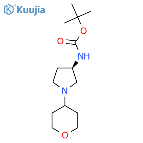 (R)-Tert-Butyl 1-(tetrahydro-2H-pyran-4-yl)pyrrolidin-3-ylcarbamate structure