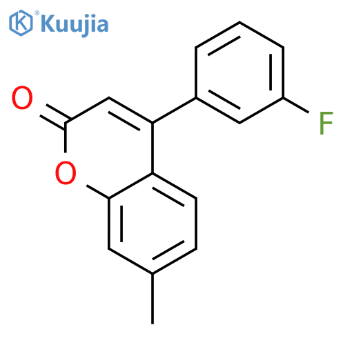 4-(3-Fluorophenyl)-7-methyl-2H-chromen-2-one structure