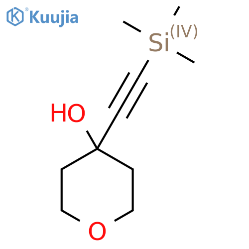 4-2-(Trimethylsilyl)ethynyloxan-4-ol structure