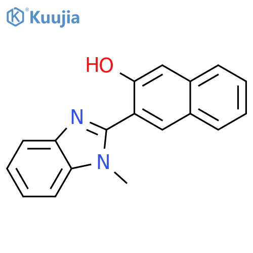2-Naphthalenol, 3-(1-methyl-1H-benzimidazol-2-yl)- structure
