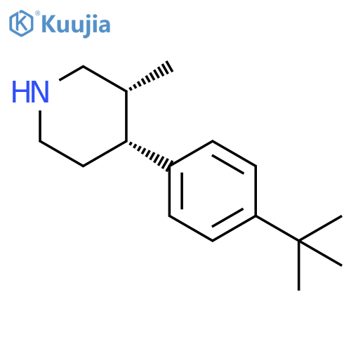 Piperidine, 4-[4-(1,1-dimethylethyl)phenyl]-3-methyl-, cis- structure