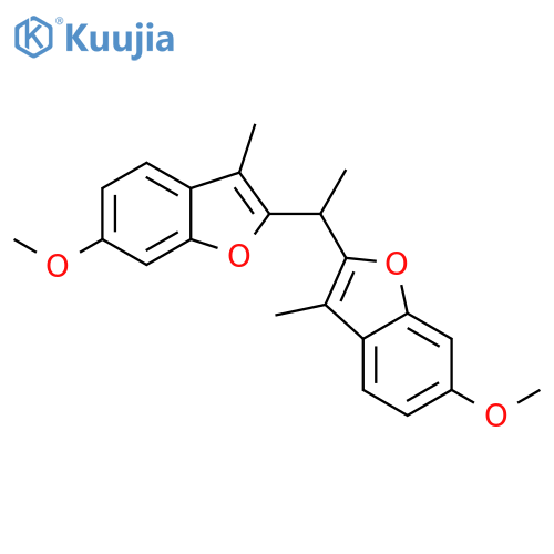 Benzofuran, 2,2'-ethylidenebis[6-methoxy-3-methyl- structure