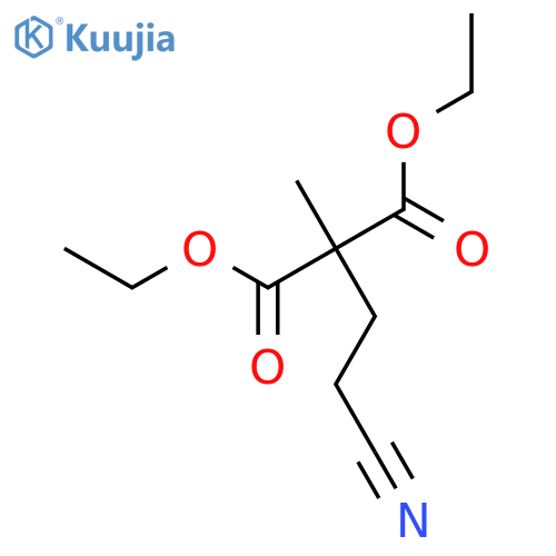 Propanedioic acid,2-(2-cyanoethyl)-2-methyl-, 1,3-diethyl ester structure
