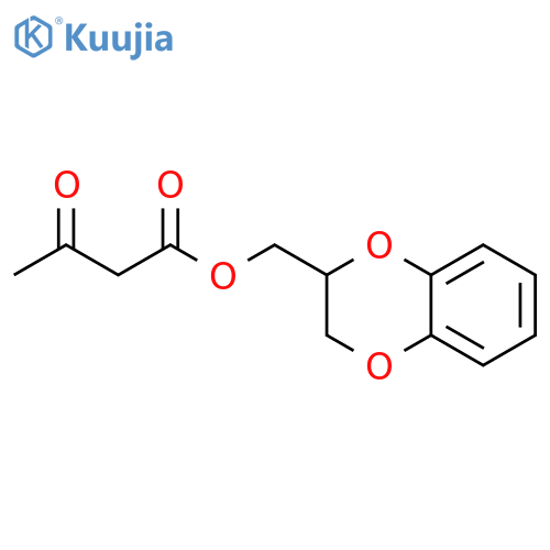 Butanoic acid, 3-oxo-, (2,3-dihydro-1,4-benzodioxin-2-yl)methyl ester structure