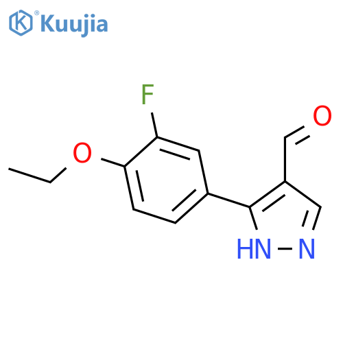 5-(4-Ethoxy-3-fluoro-phenyl)-1H-pyrazole-4-carbaldehyde structure