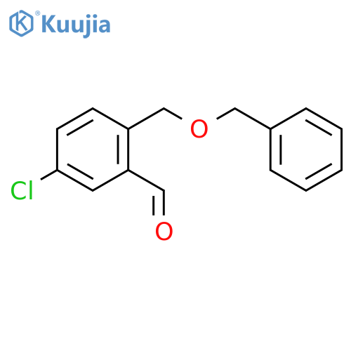 2-(benzyloxymethyl)-5-chlorobenzaldehyde structure