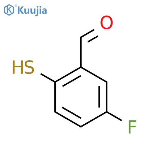 Benzaldehyde, 5-fluoro-2-mercapto- structure