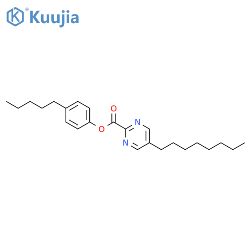 2-Pyrimidinecarboxylic acid, 5-octyl-, 4-pentylphenyl ester structure