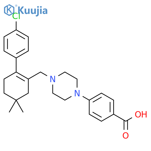 4-4-2-(4-Chlorophenyl)-5,5-dimethyl-1-cyclohexen-1-ylmethyl-1-piperazinylbenzoic Acid structure
