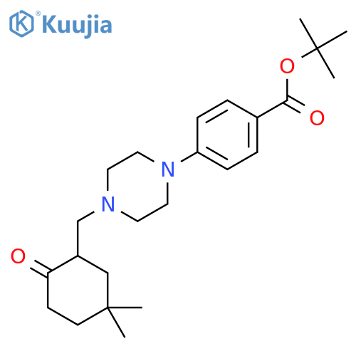 Tert-butyl 4-(4-((5,5-dimethyl-2-oxocyclohexyl)methyl)piperazin-1-YL)benzoate structure