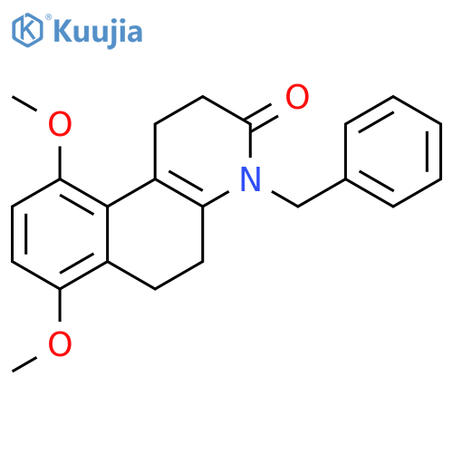 Benzo[f]quinolin-3(2H)-one,1,4,5,6-tetrahydro-7,10-dimethoxy-4-(phenylmethyl)- structure