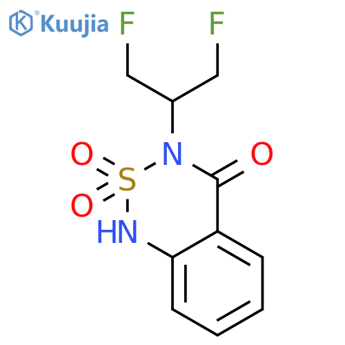 1H-2,1,3-Benzothiadiazin-4(3H)-one, 3-[2-fluoro-1-(fluoromethyl)ethyl]-, 2,2-dioxide structure