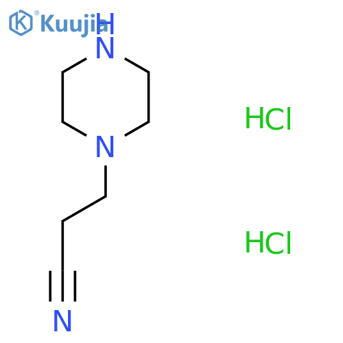 3-piperazin-1-ylpropanenitrile;dihydrochloride structure