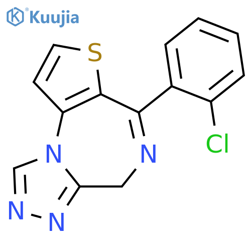 4H-Thieno[2,3-f][1,2,4]triazolo[4,3-a][1,4]diazepine, 6-(2-chlorophenyl)- structure