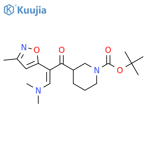 (E)-tert-Butyl 3-(3-(dimethylamino)-2-(3-methyl-isoxazol-5-yl)acryloyl)piperidine-1-carboxylate structure