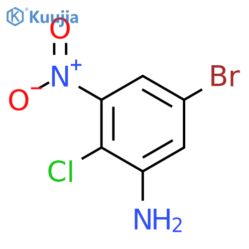 Benzenamine, 5-bromo-2-chloro-3-nitro- structure