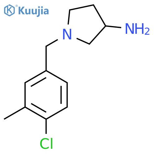 1-(4-chloro-3-methylphenyl)methylpyrrolidin-3-amine structure