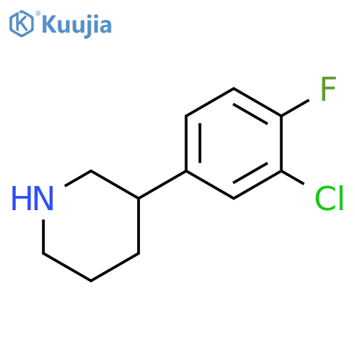 3-(3-chloro-4-fluorophenyl)piperidine structure